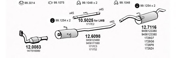 ASSO ART2961 Exhaust System